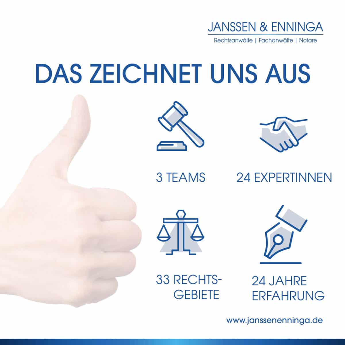 09 Janssen und Enninga das zeichenet und aus rechtsanwalt rechtsgebiete und 24 jahre erfahrung